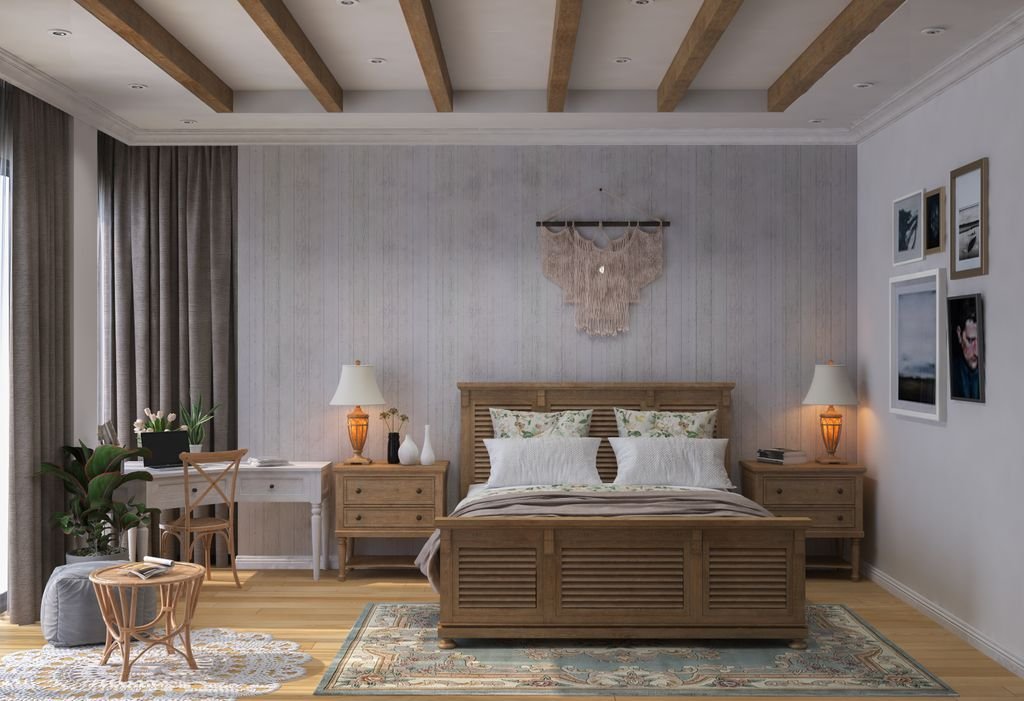 13 Cozy Bedroom Ideas to Create a Warm and Inviting Retreat Elegant and cozy bedroom with double bed, stylish decor, and warm lighting.